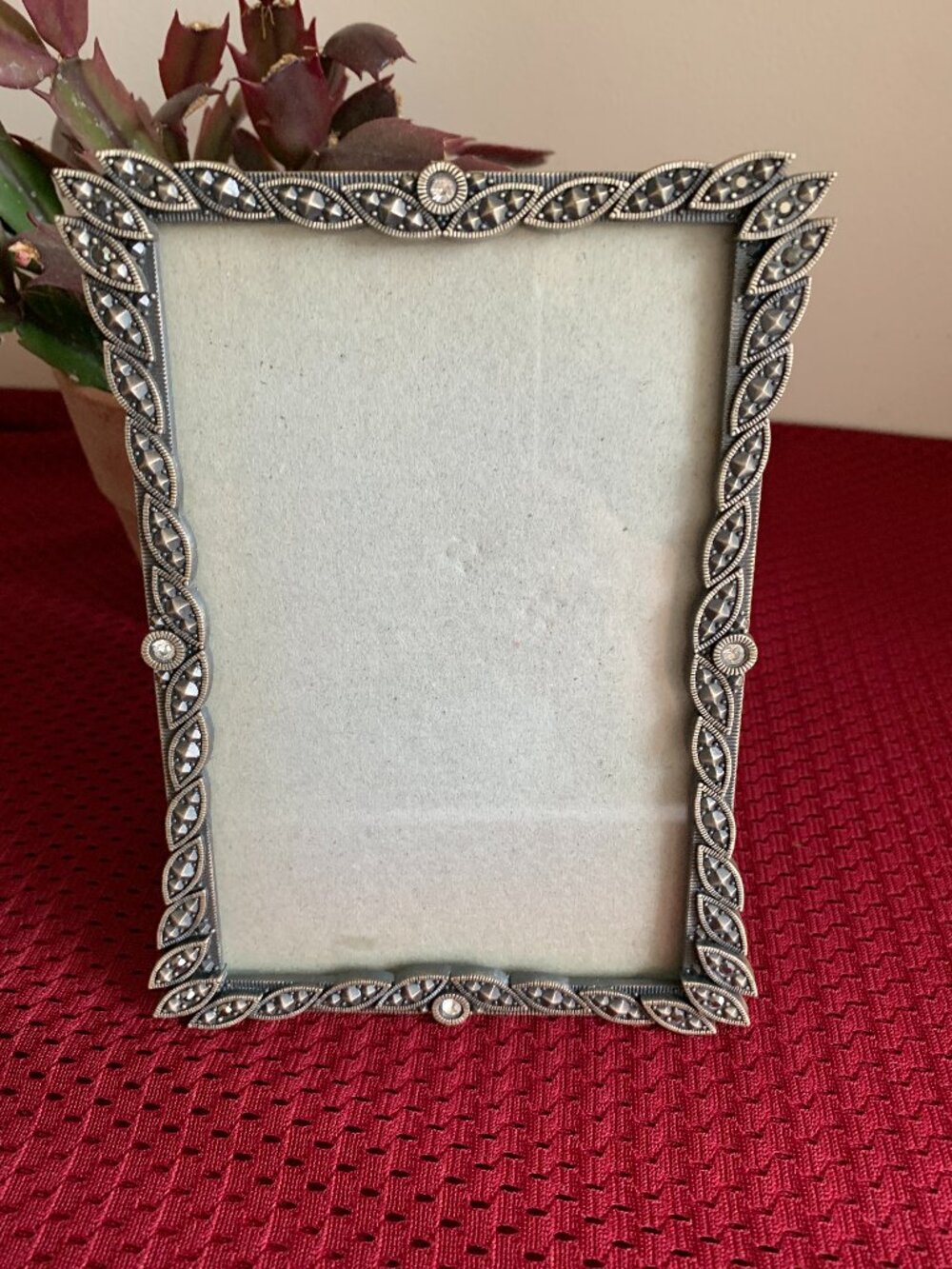 Burnes of Boston 4X6 marcasite decorative picture frame